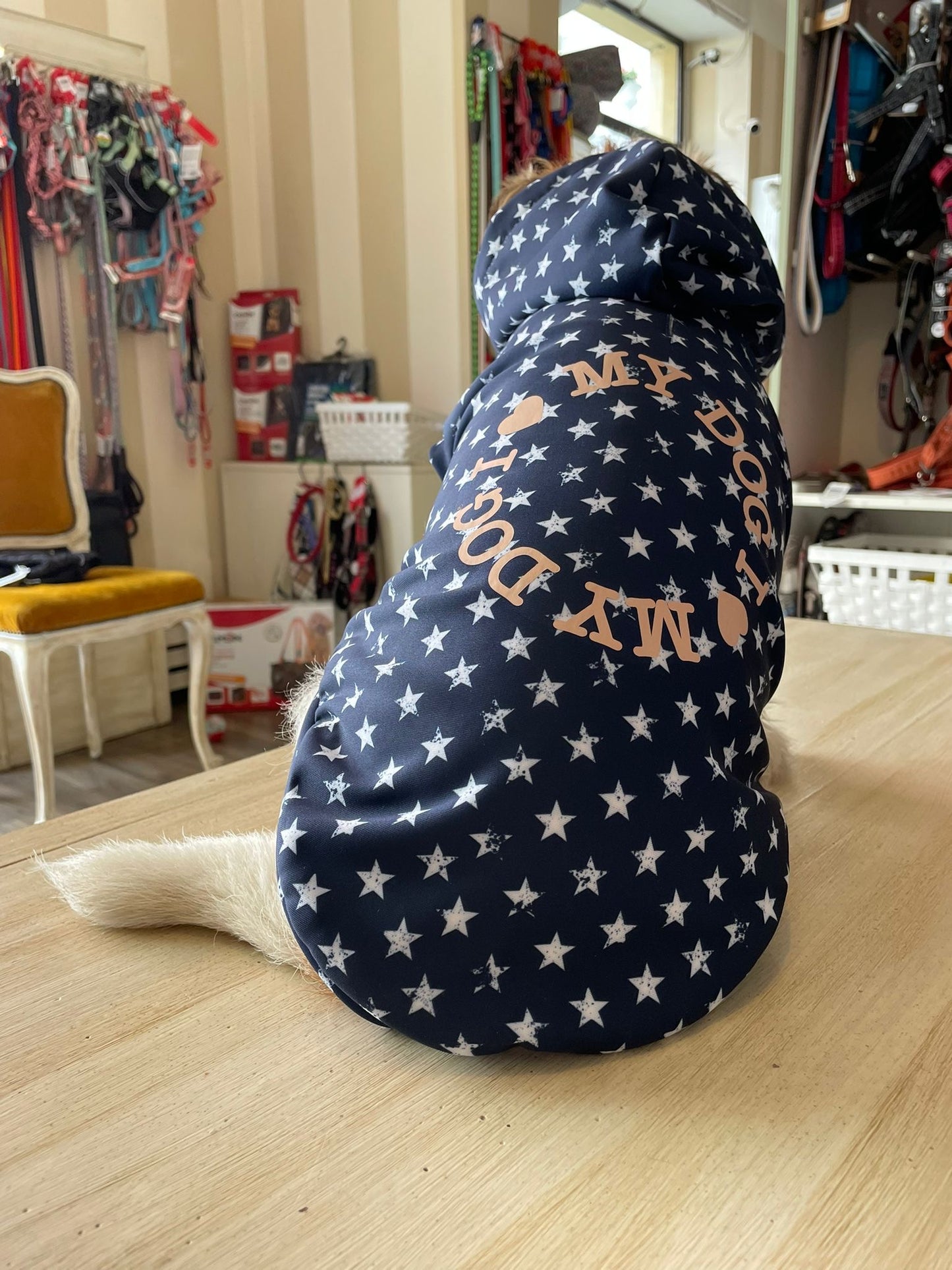 Cane con felpa I Love My Dog – abbigliamento per cani alla moda