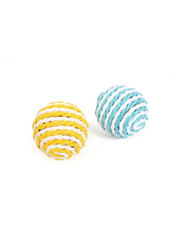 Gioco per Gatti "Pallina in carta con suono" mix colori - Farm Company