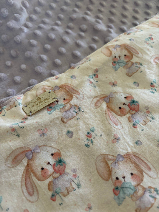 Copertina double pile/mussola con coniglietti - Da Tommy Pet Boutique
