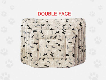Tappeto Double Face "Dogs" Beige bordo Nero - Naso Nero