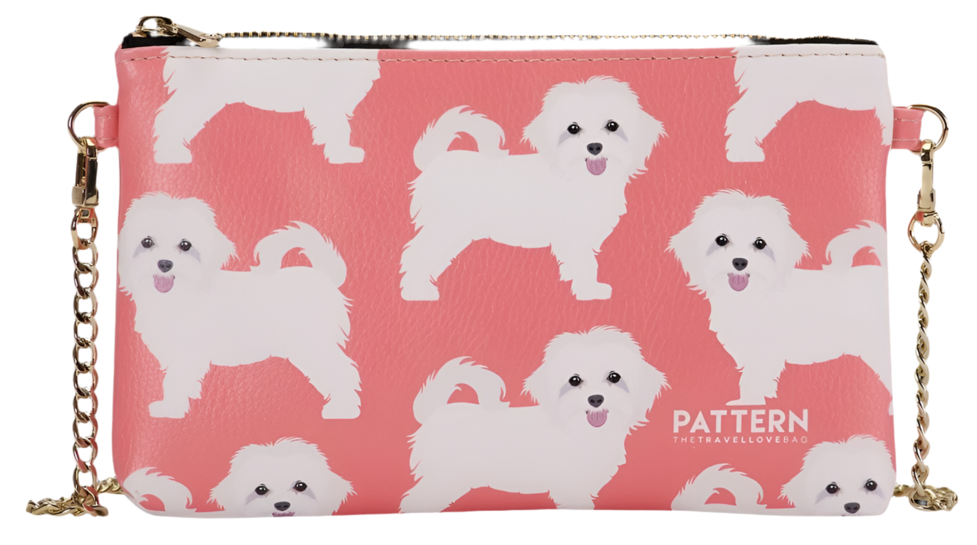 Borsa con tracolla a cantenella "MISS WEEKEND" - Pattern The Travel Love Bag