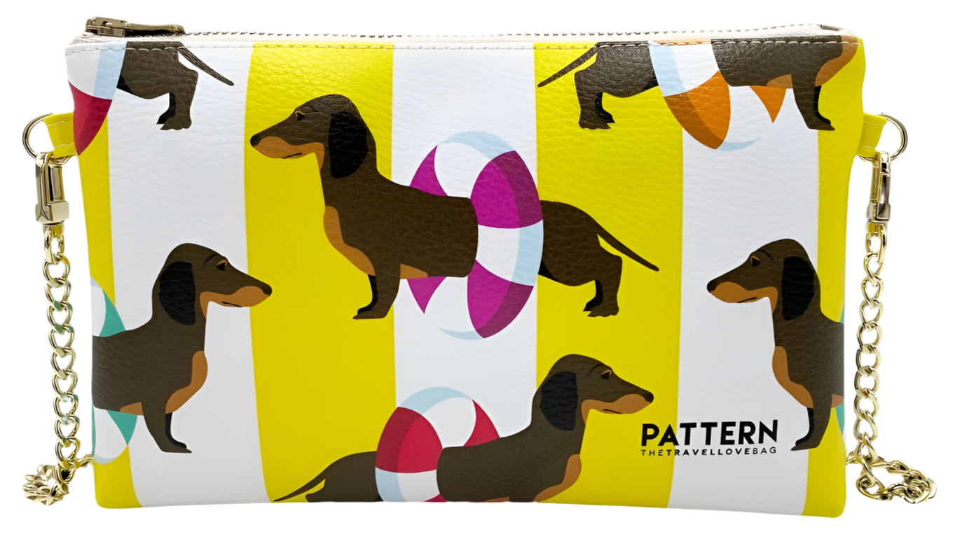 Borsa con tracolla a cantenella "MISS WEEKEND" - Pattern The Travel Love Bag