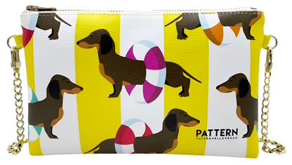 Borsa con tracolla a cantenella "MISS WEEKEND" - Pattern The Travel Love Bag