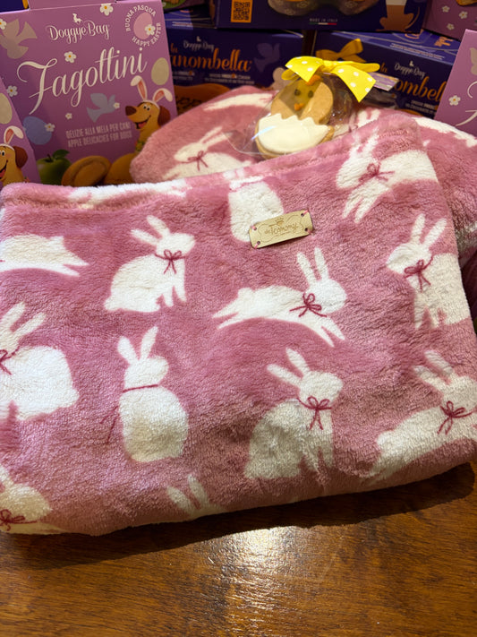 Copertina in pile con coniglietti  - Da Tommy Pet Boutique