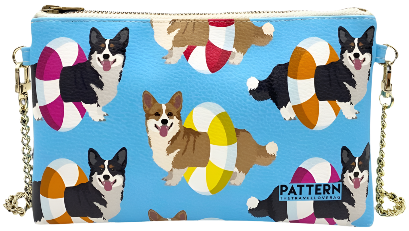 Borsa con tracolla a cantenella "MISS WEEKEND" - Pattern The Travel Love Bag
