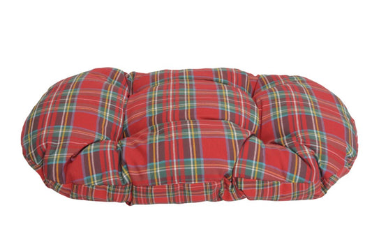 Cuscino ovale natalizio tartan rosso  - Camon
