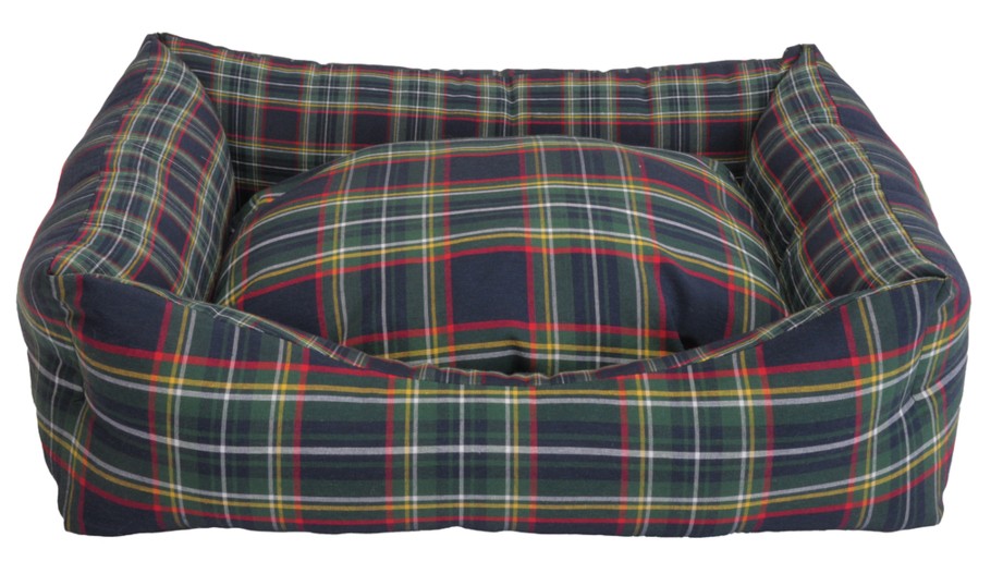 Cuccia divanetto natalizio tartan blu  - Camon