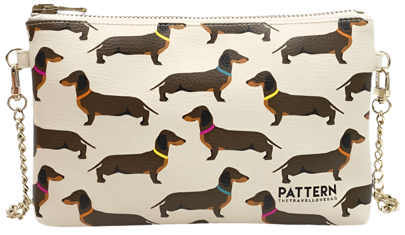 Borsa con tracolla a cantenella "MISS WEEKEND" - Pattern The Travel Love Bag