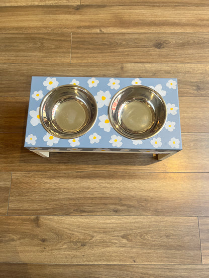 Set Ciotole con Vassoio Rialzato "Margherite" - Da Tommy Pet Boutique