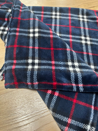 Copertina Super Soft in pile "tartan blu" -  Da Tommy Pet Boutique
