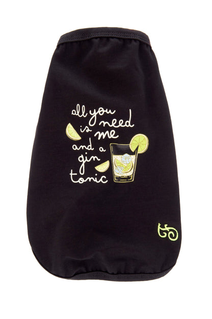 T-Shirt Me & Gin Tonic per cani – abbigliamento estivo divertente

