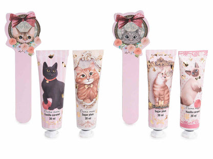 Confezione regalo con 2 creme mani e lima per unghie  soggetto Gatti - Da Tommy Pet Boutique